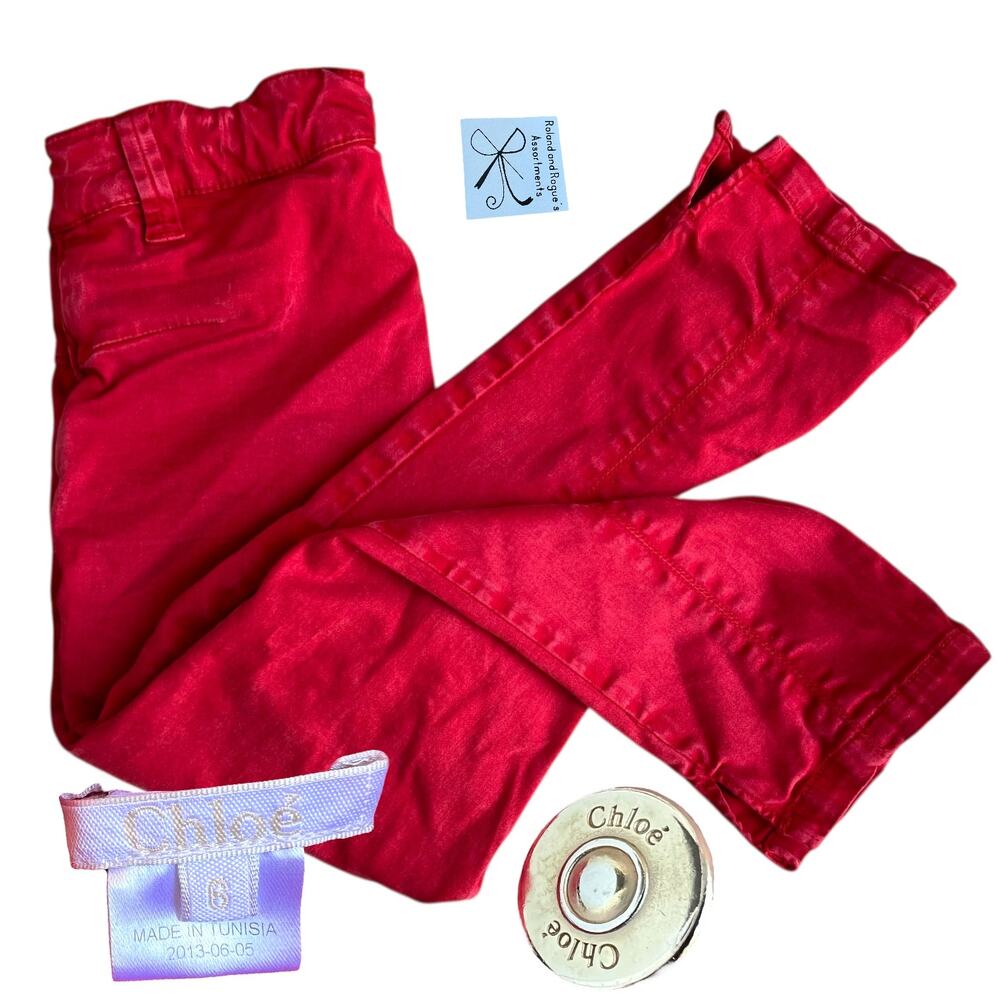 Chloe Detailed Grid Pattern Pants Kids Sz 6